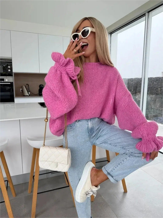 Bella Baby Pink Bow Jumper