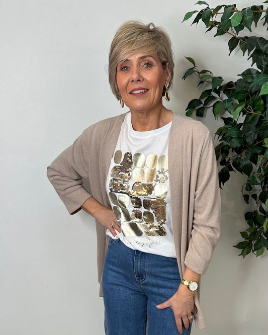 Rhea Beige Summer Cardigan