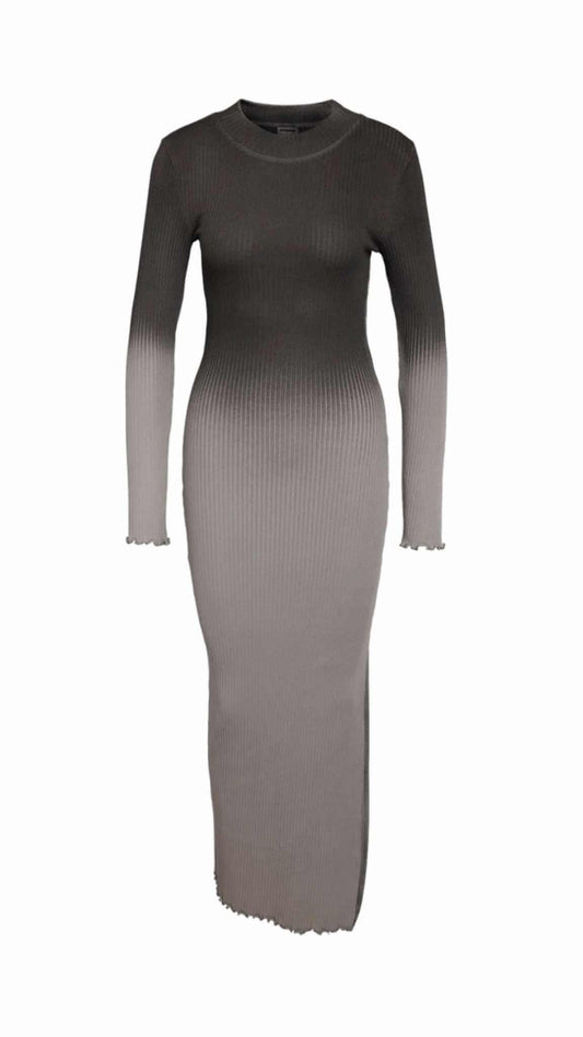 High Neck Ombre Maxi Dress