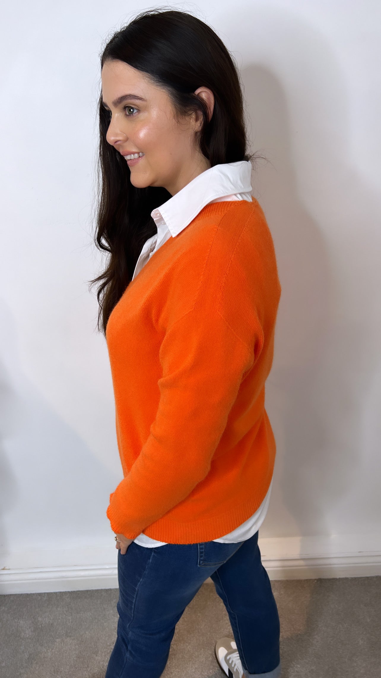 Lucinda Orange Knit Jumper