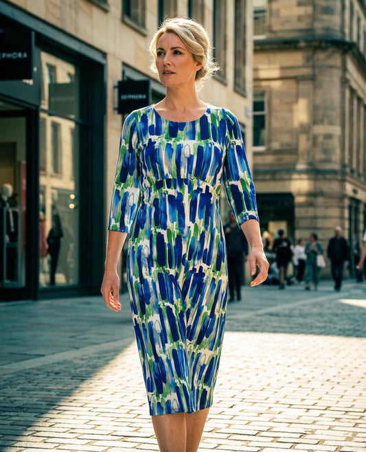 Tia Royal Blue Midi Dress