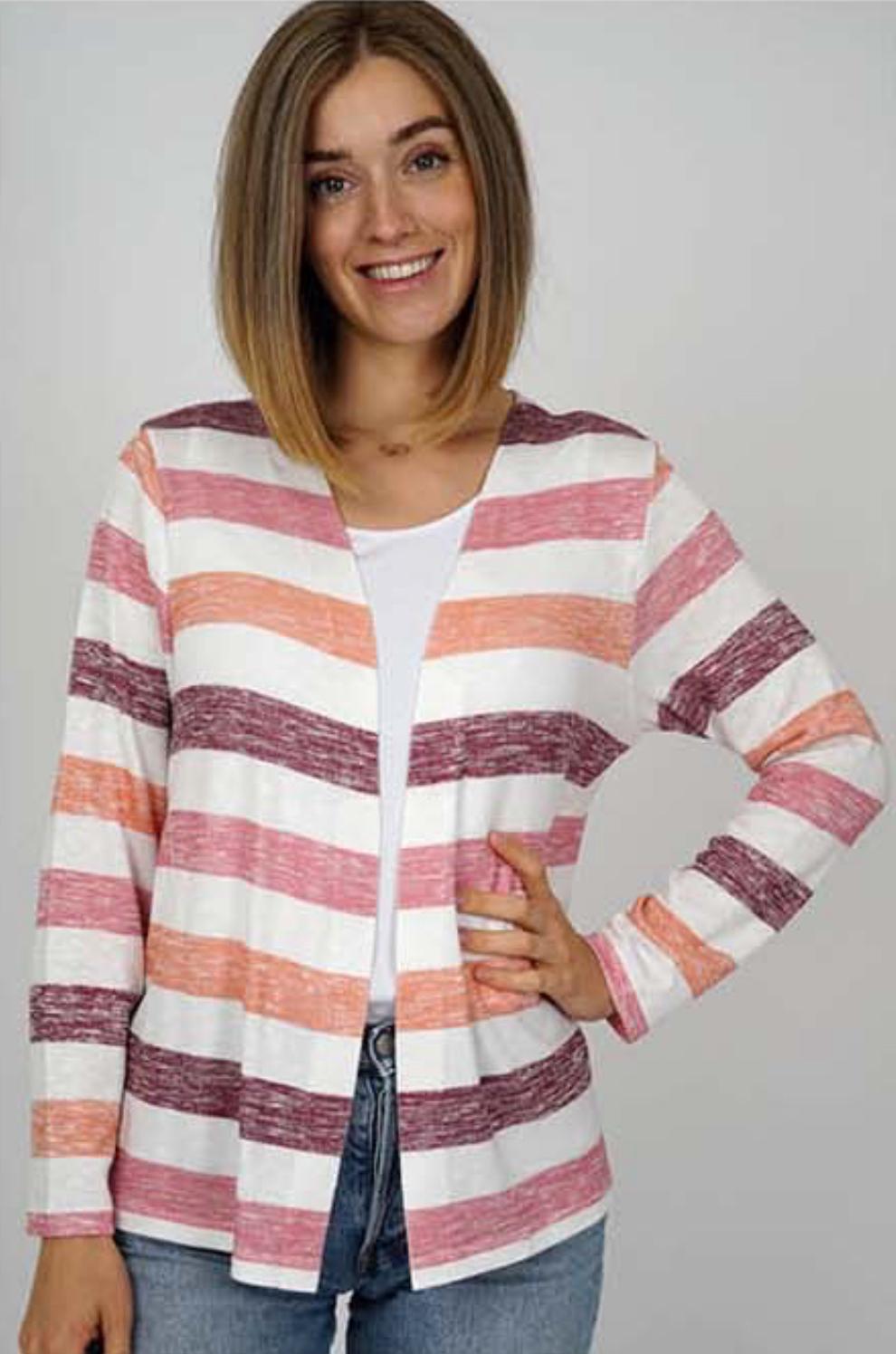 Rhea Striped Lightweight Summer Cardigan