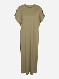 Cap Sleeve Khaki Dress