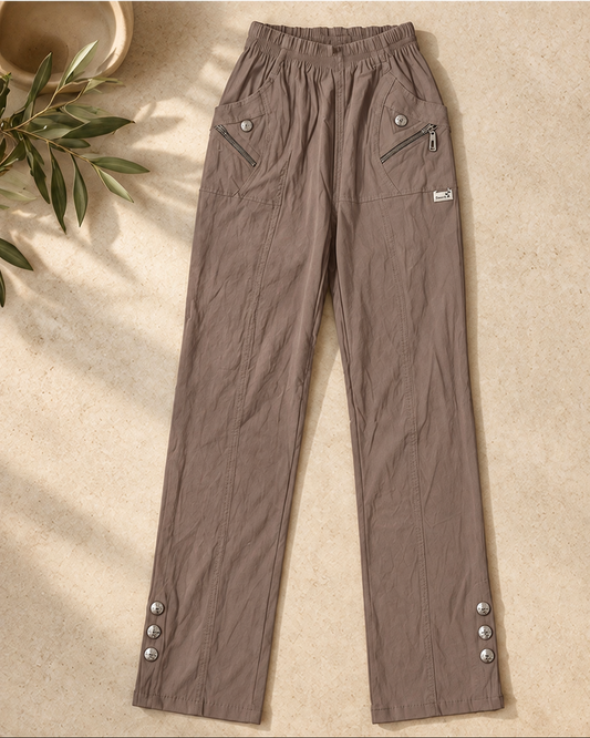 Hailey Beige Bengaline Trousers