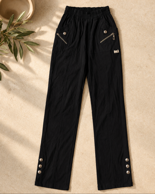 Hailey Black Bengaline Trousers