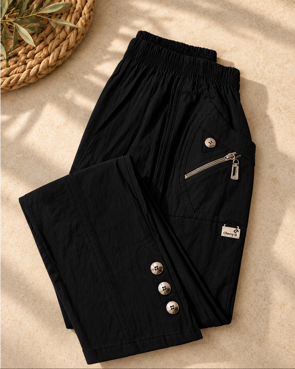 Hailey Black Bengaline Trousers