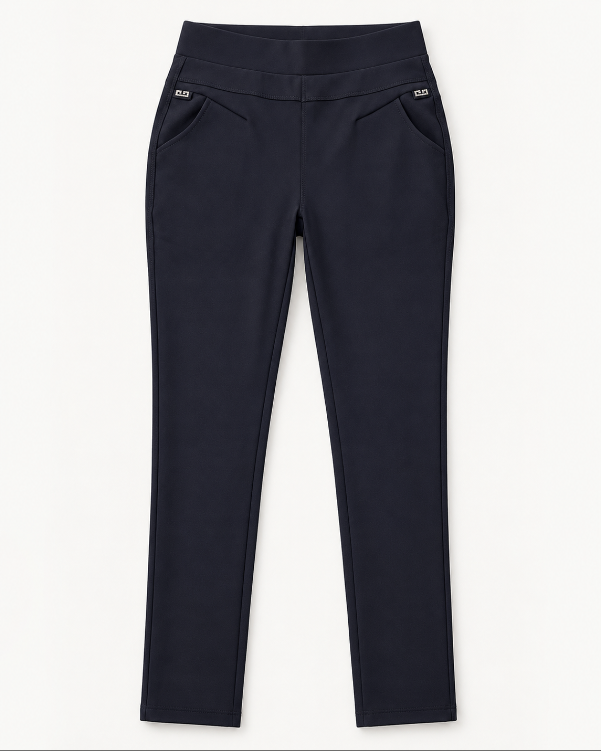 Holly Navy Stretch Cotton Leggings