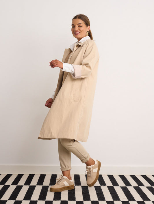 Harper Beige Trench Coat