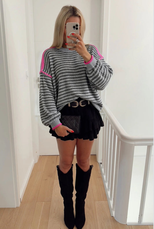 Issy Knitted Striped Jumper