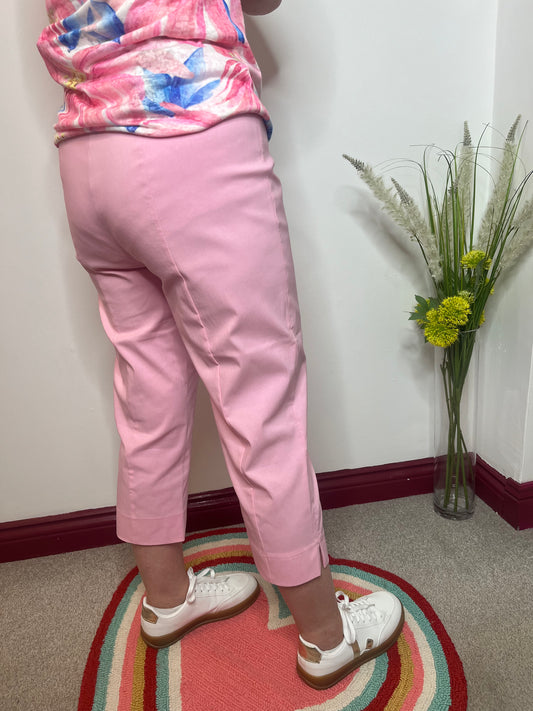 Robell Marie Baby Pink Cropped Trouser