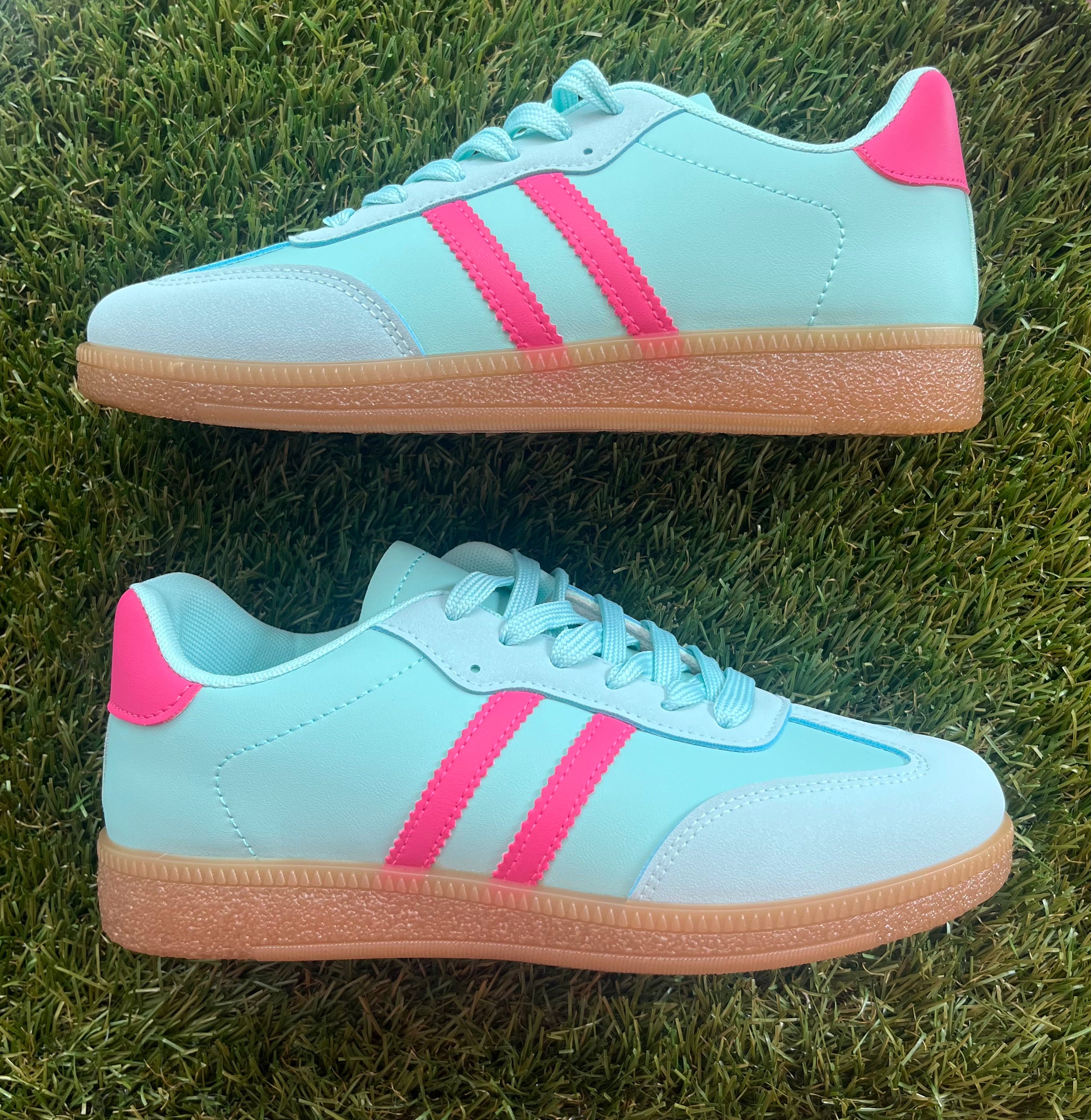Tara Green and Pink Trainers