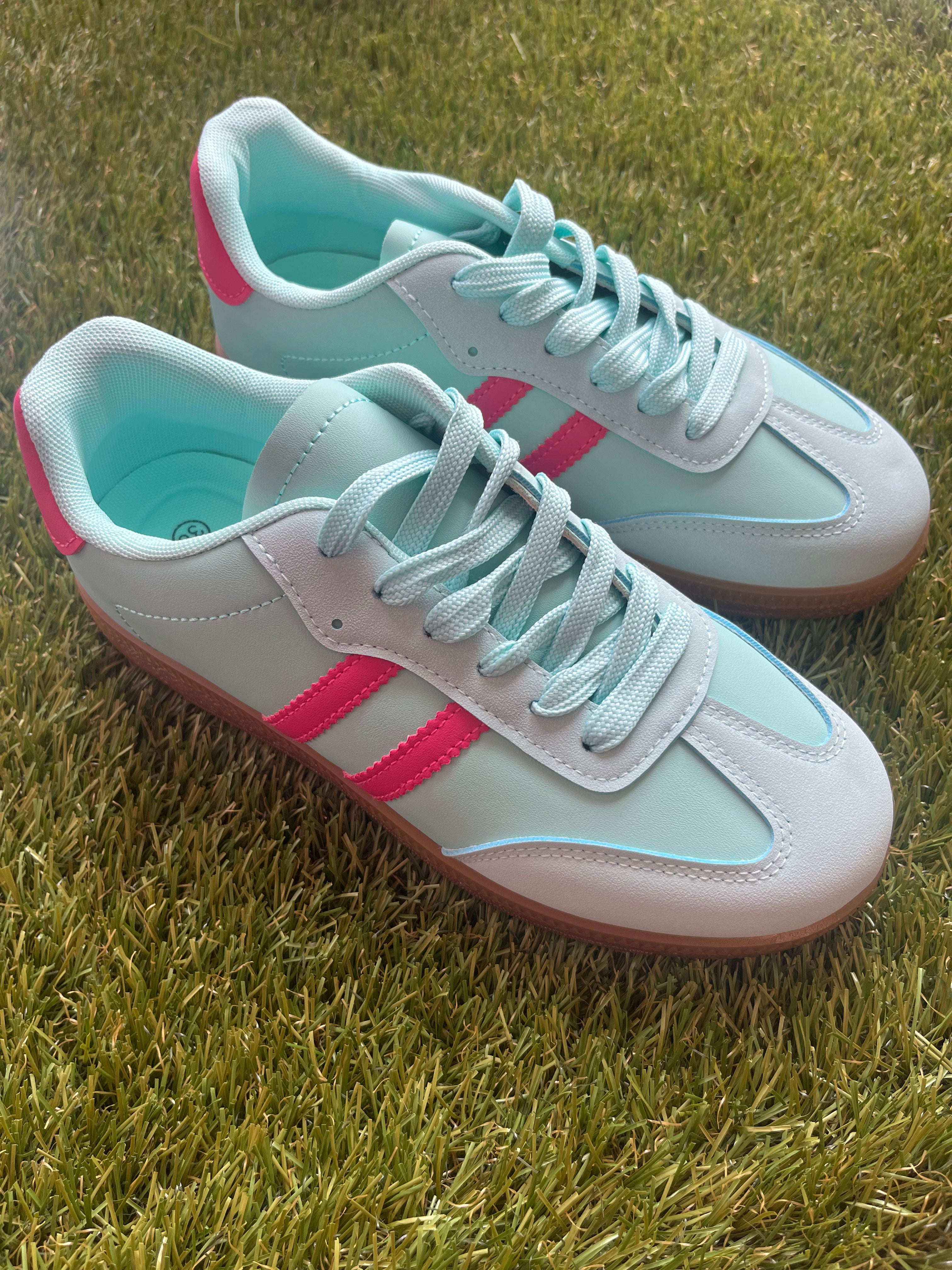 Tara Green and Pink Trainers