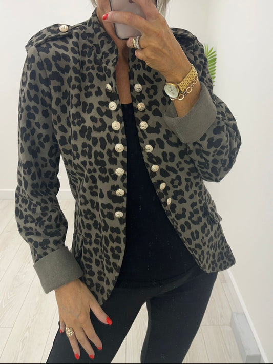 Suzie Khaki Military Style Blazer