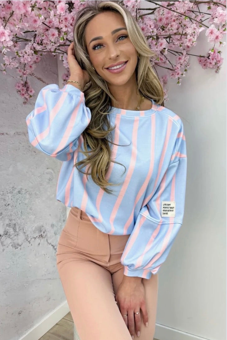 Bella Baby Pink Stripe Jumper