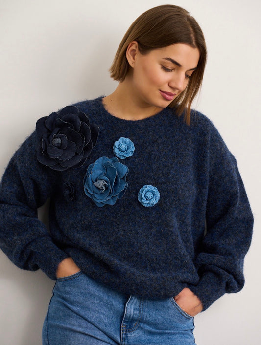 Kendal Navy Floral Jumper