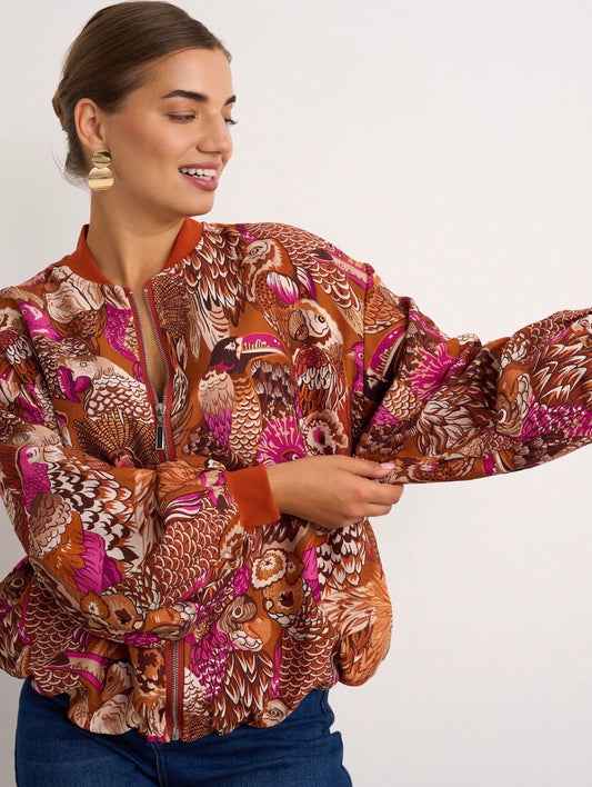 Hilda Rust Bomber Jacket