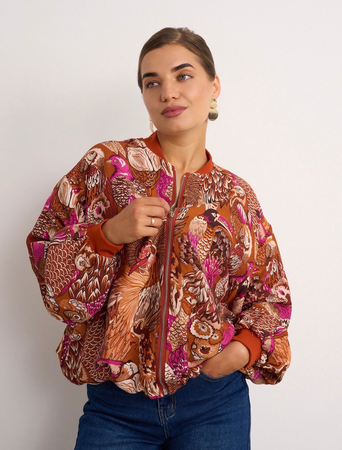 Hilda Rust Bomber Jacket