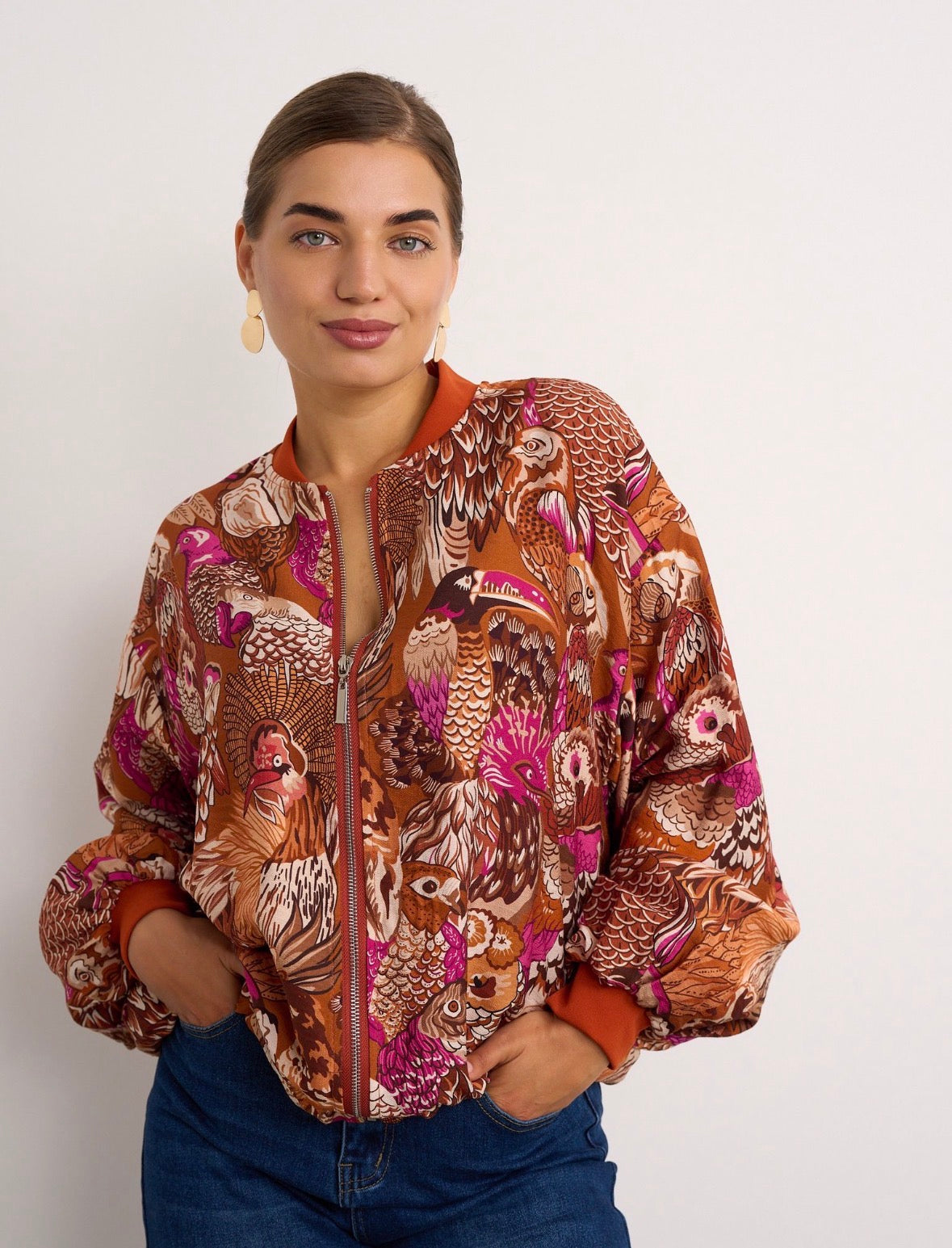 Hilda Rust Bomber Jacket