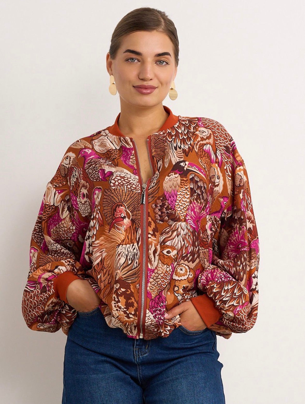 Hilda Rust Bomber Jacket