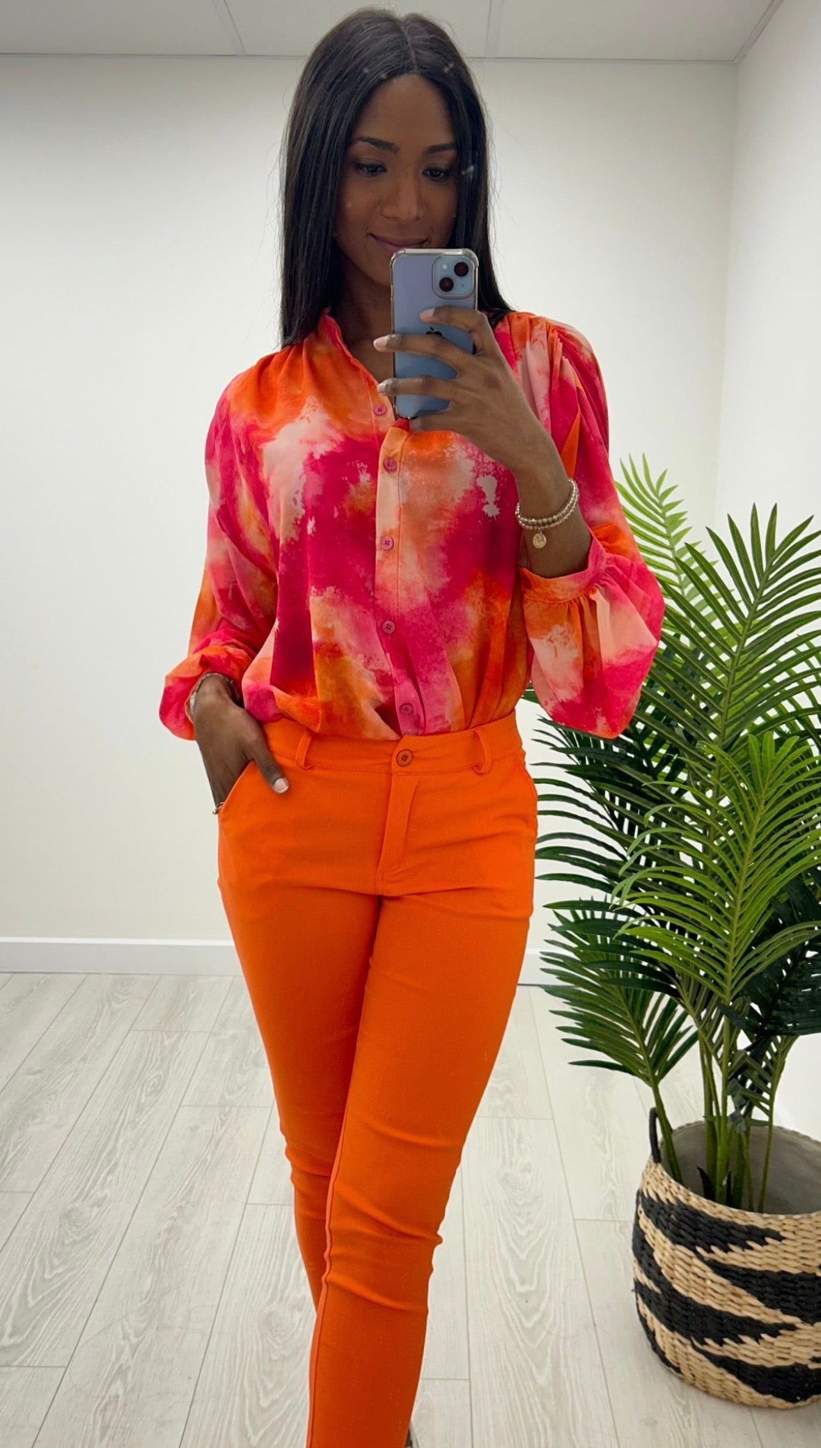 Audrey Orange Chino Trousers