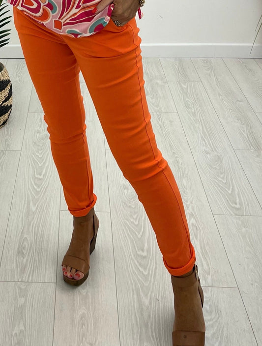 Audrey Orange Chino Trousers