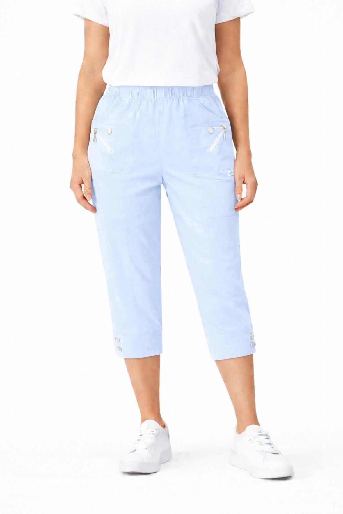 Hailey Baby Blue Cropped Trousers