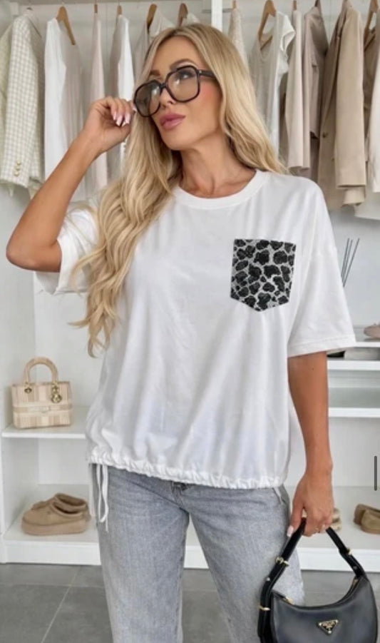 Tara Leopard Pocket T-shirt
