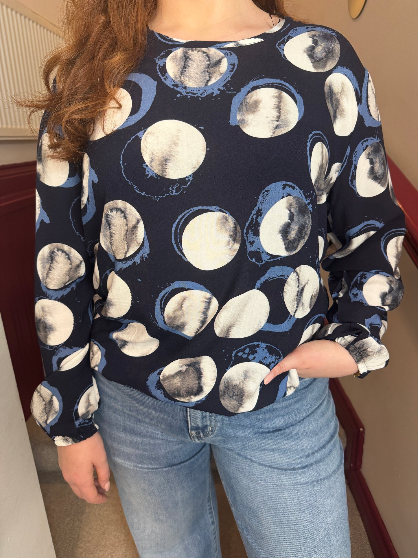 Maddie Circular Print Blouse