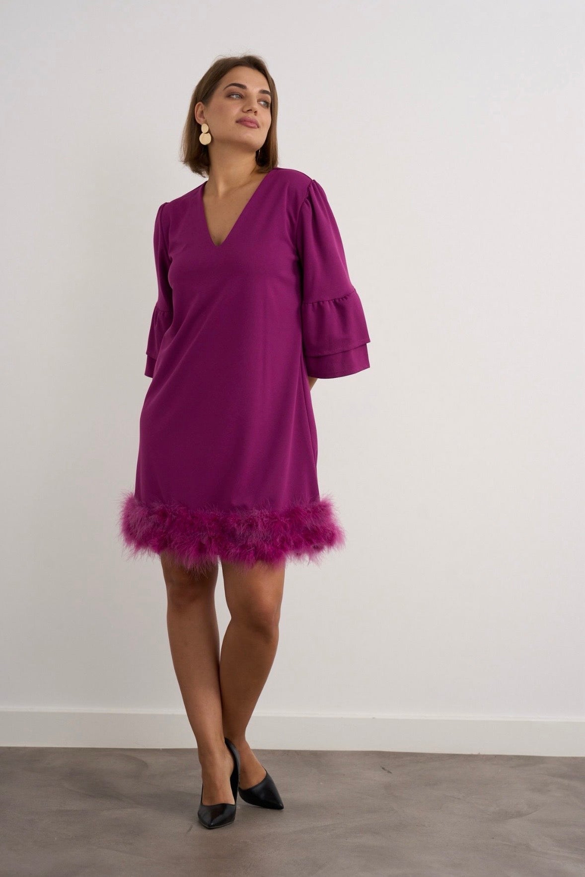 Pixie Magenta Smock Dress