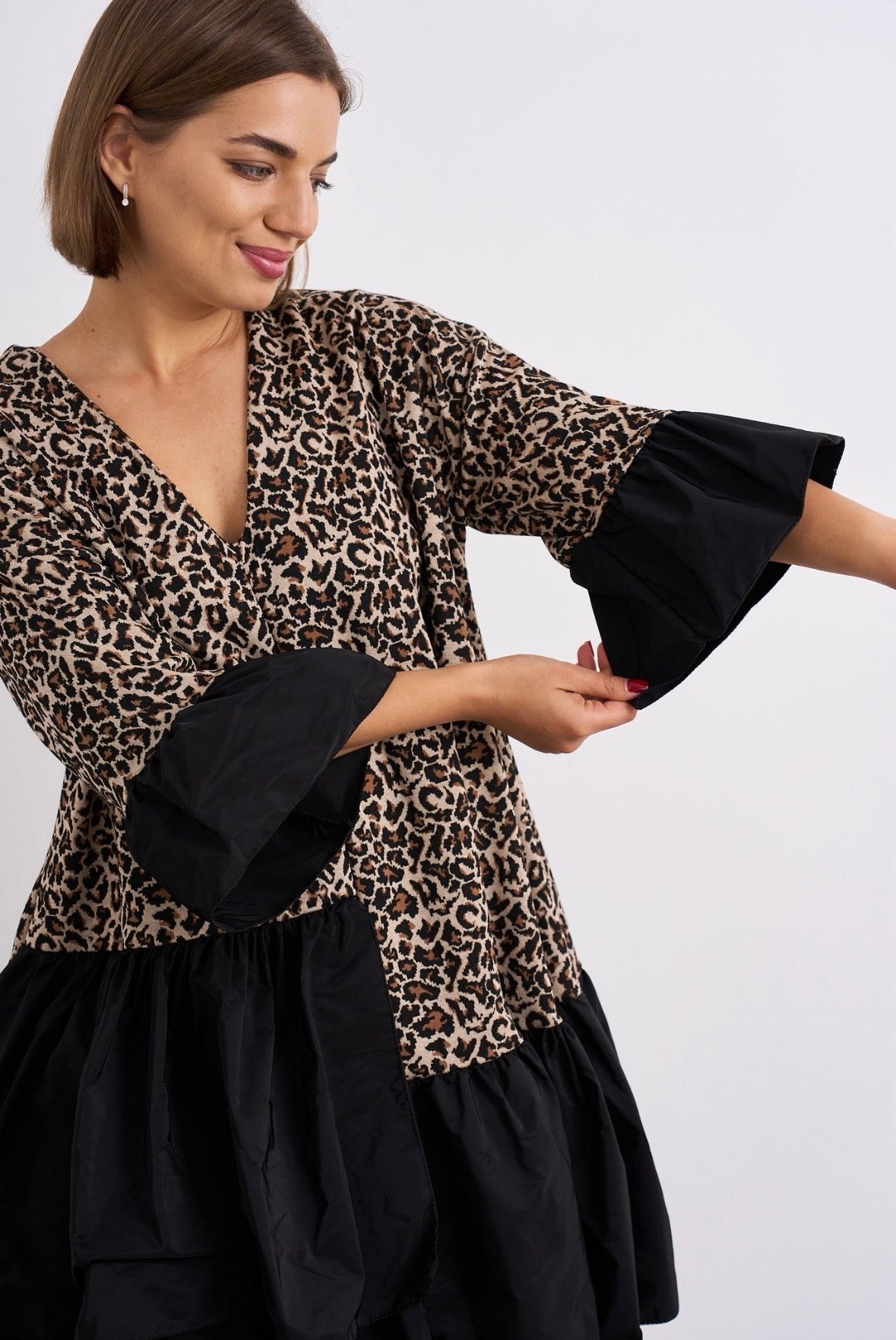 Beavan Leopard Print Smock Dress