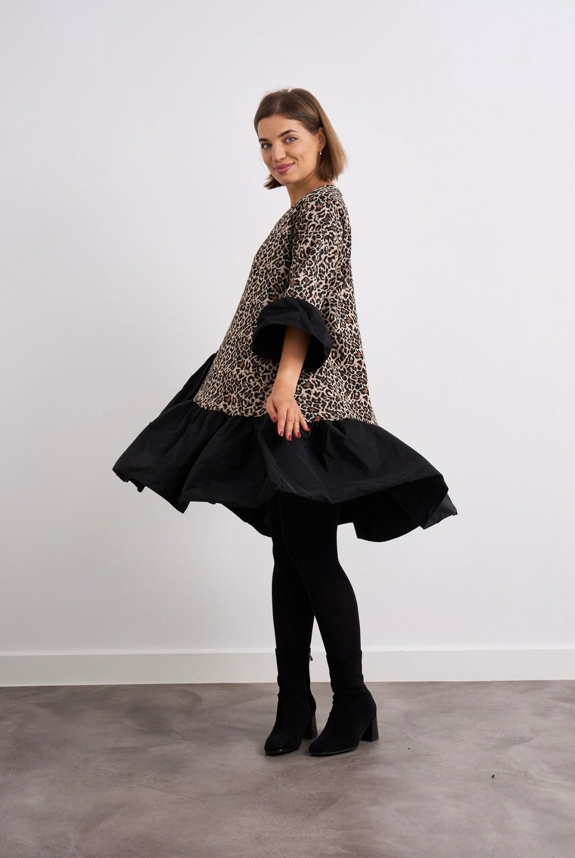 Beavan Leopard Print Smock Dress