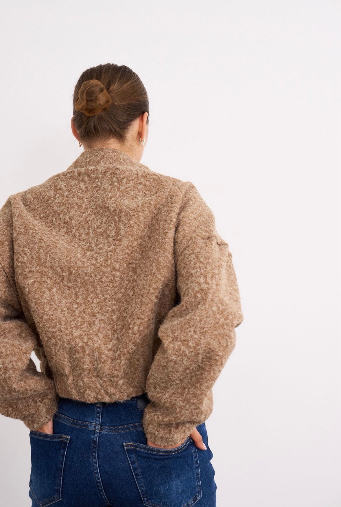 Allie Beige Short Teddy Coat