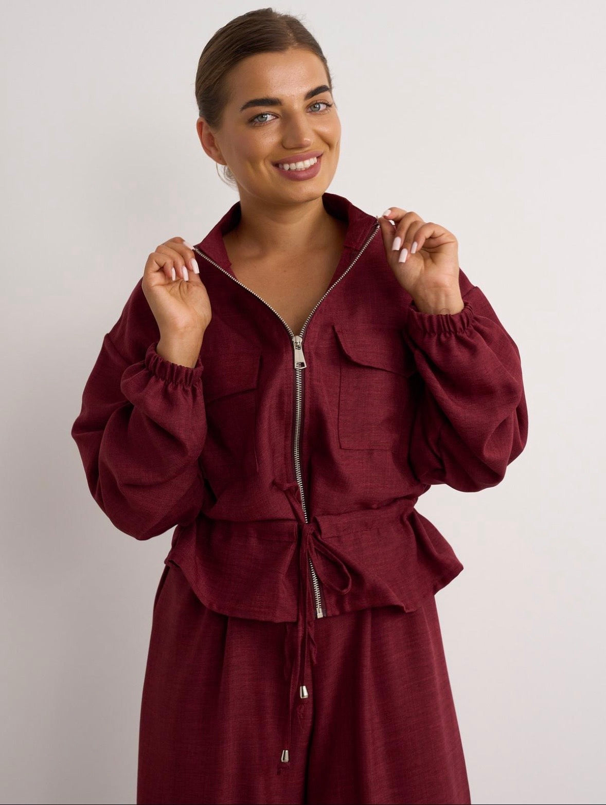 Lara Burgundy Two Piece Co-Ord