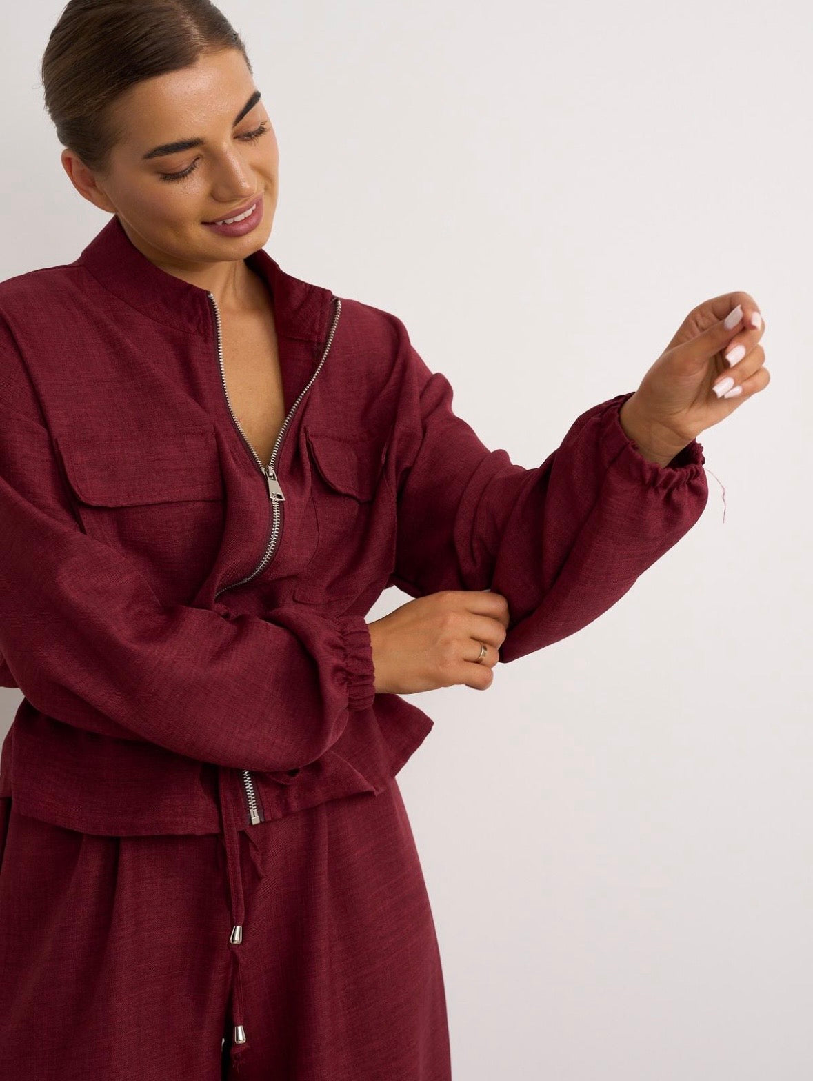 Lara Burgundy Two Piece Co-Ord