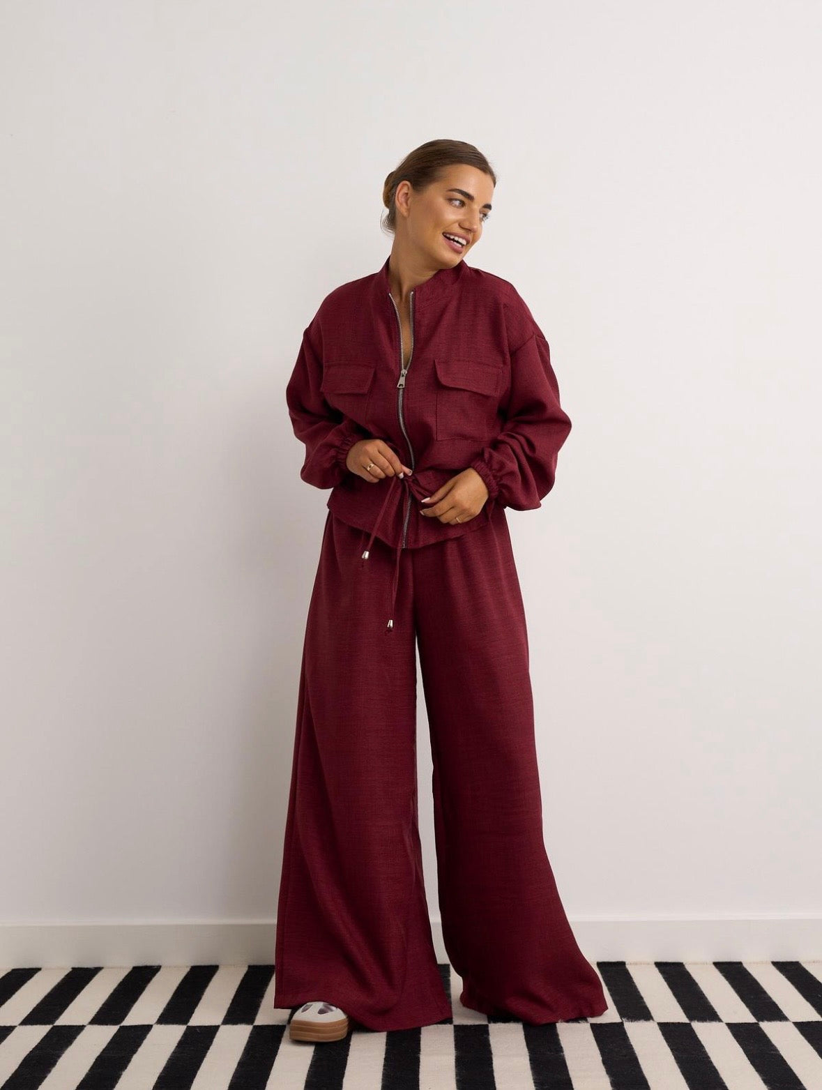 Lara Burgundy Two Piece Co-Ord