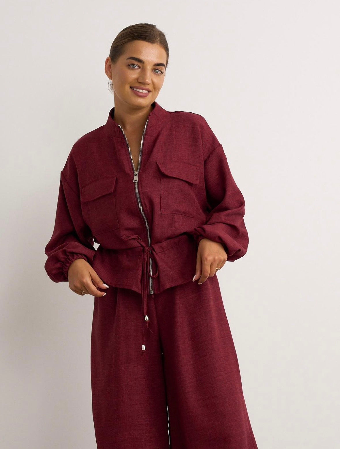 Lara Burgundy Two Piece Co-Ord