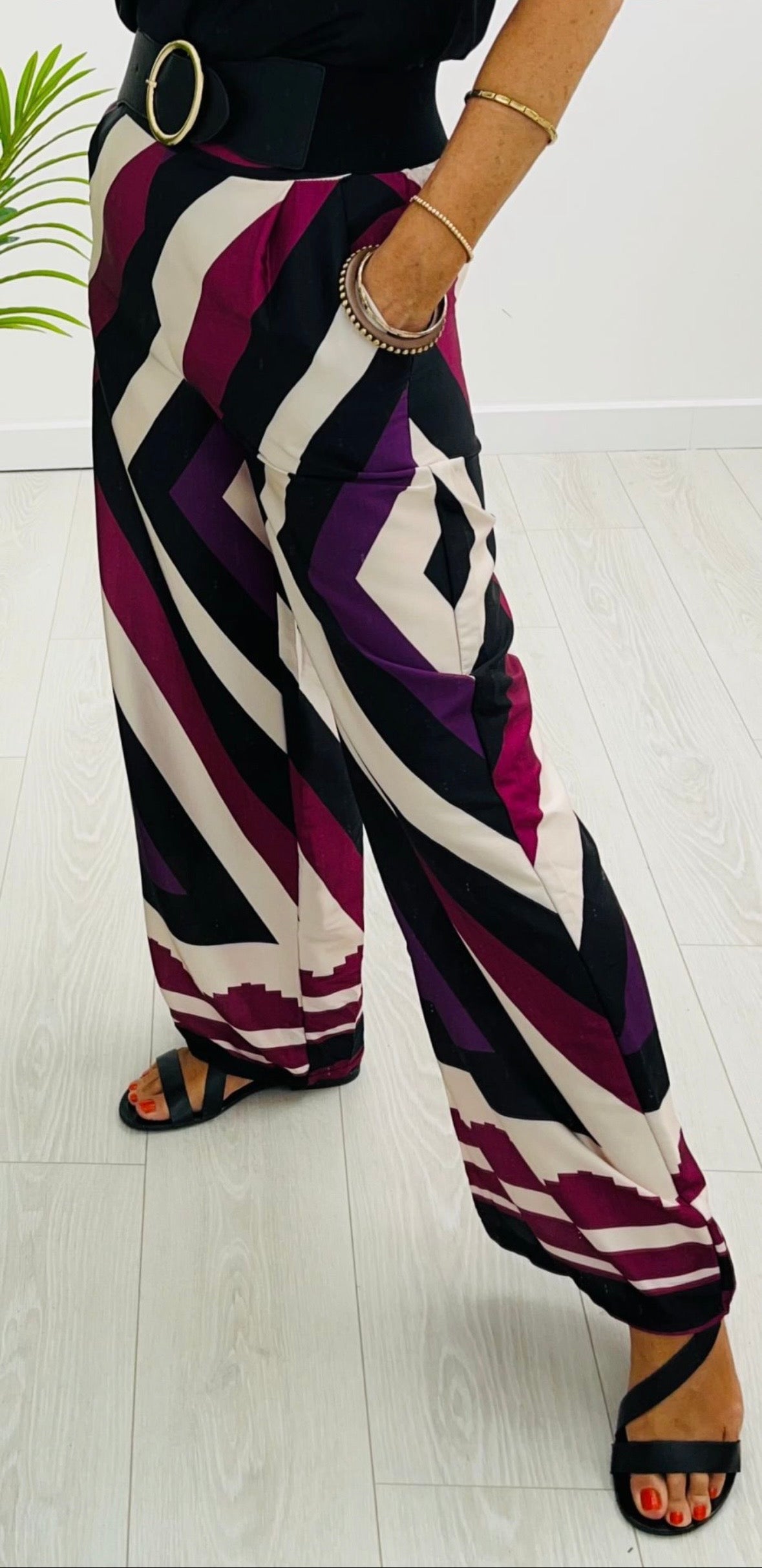 Laya Magenta Palazzo Pants