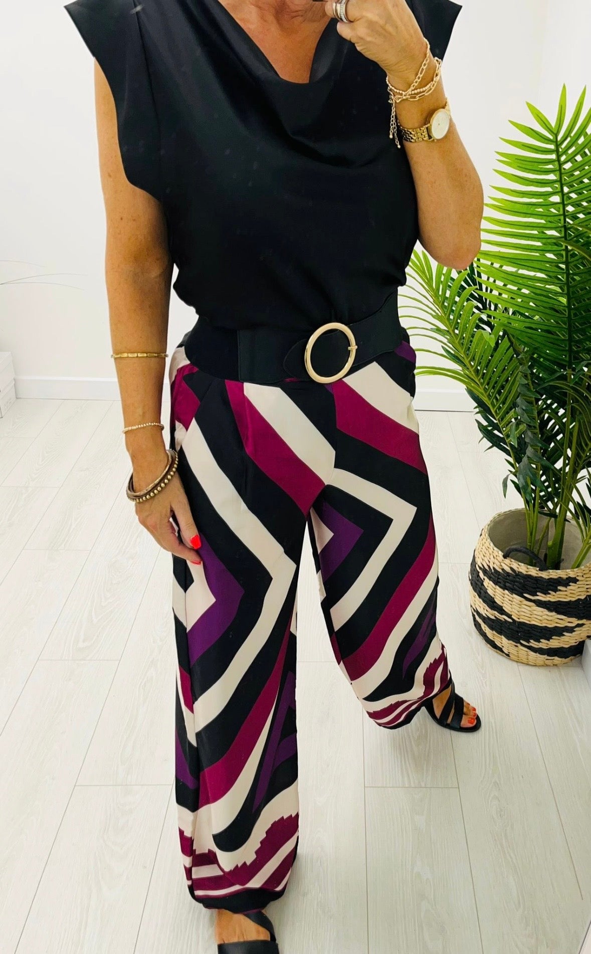 Laya Magenta Palazzo Pants