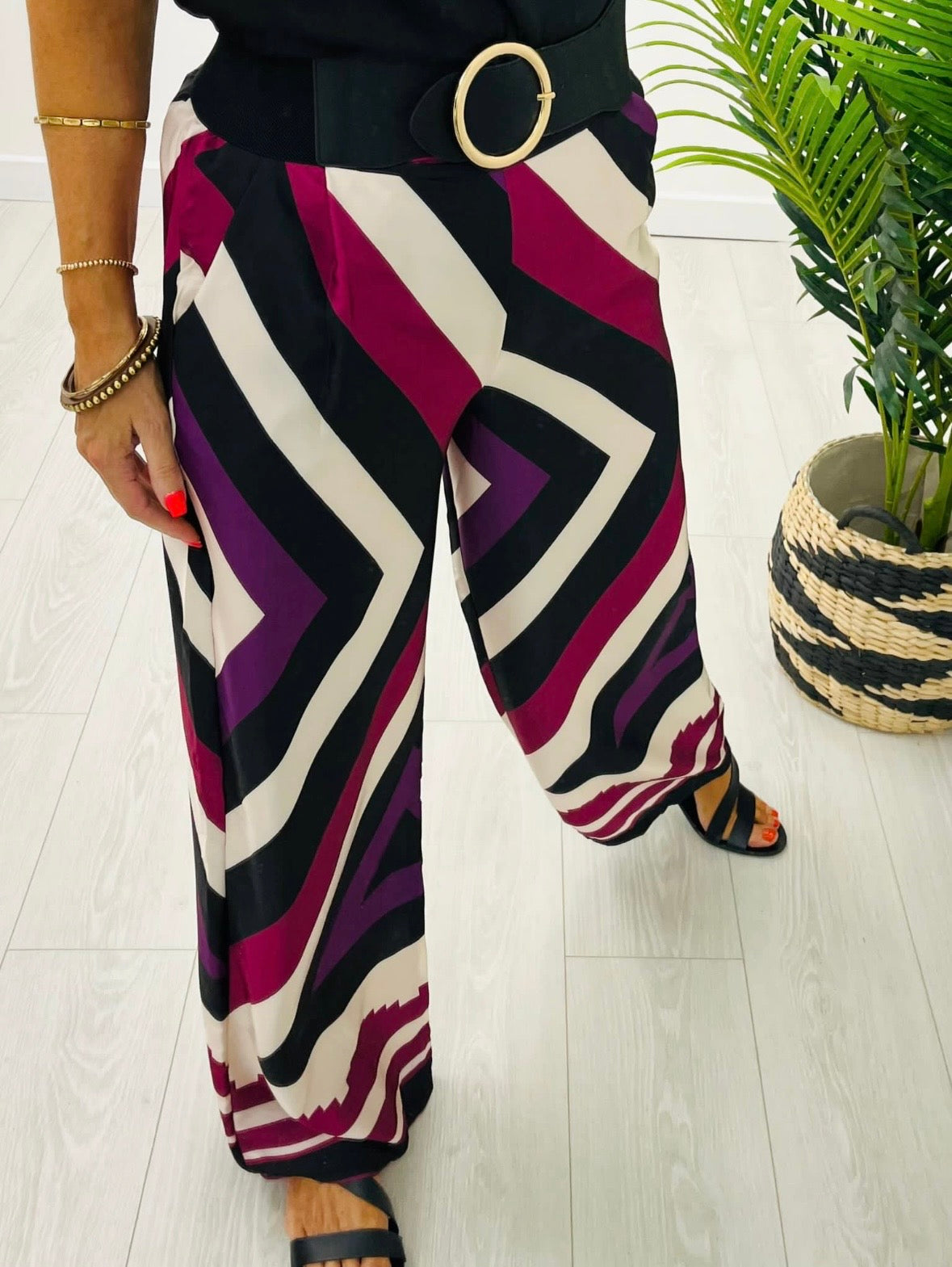 Laya Magenta Palazzo Pants