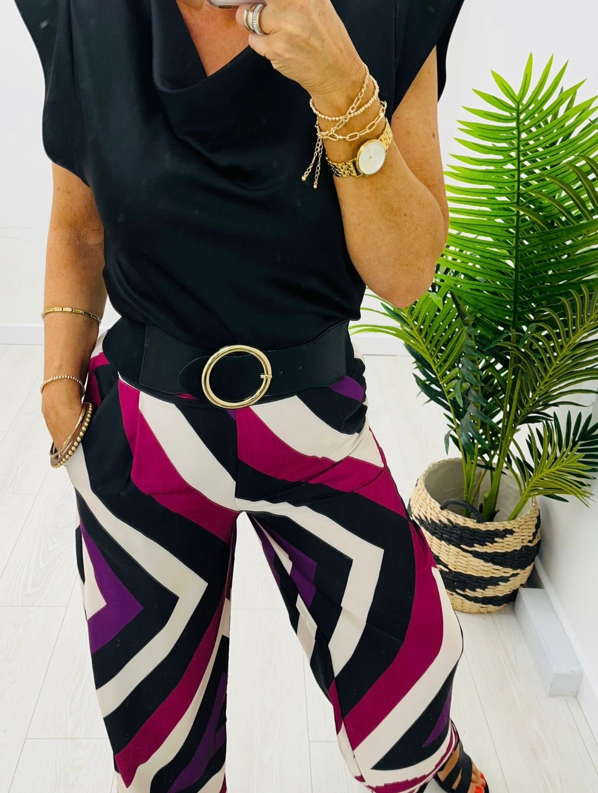 Laya Magenta Palazzo Pants