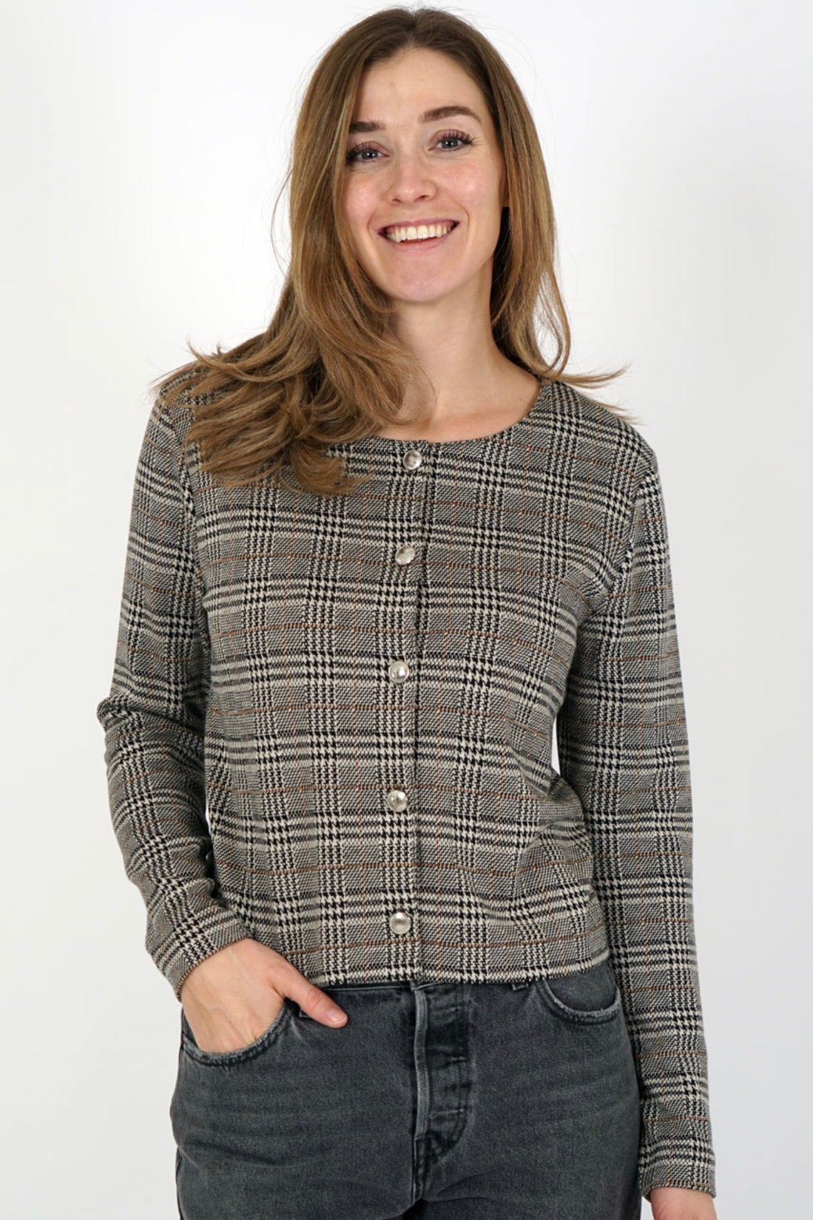Jennie Plaid Short Luxury Jacket