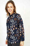 Luca Navy High Neck Jumper