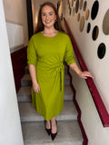 Carolina Lime Twist Midi Dress