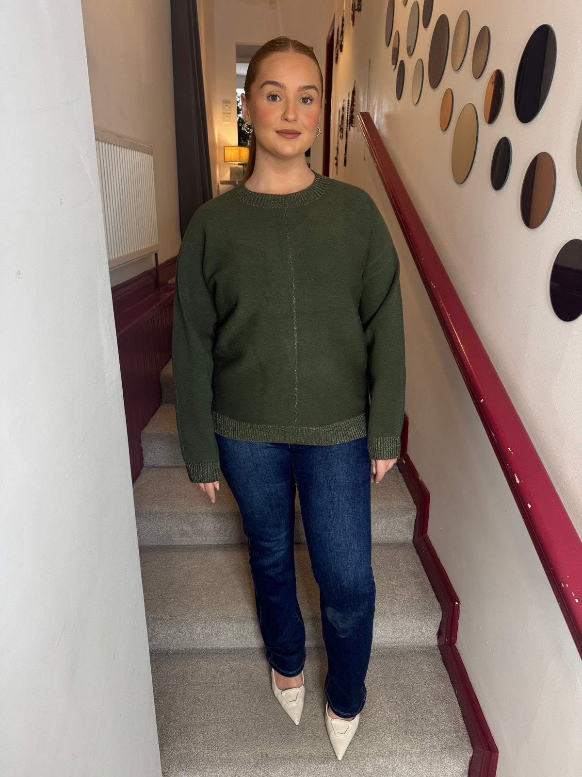 Marley Emerald Green Lurex Jumper