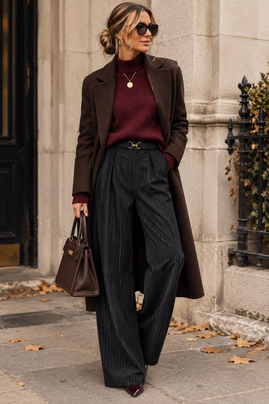 Clarissa Black Pin Stripe Trousers
