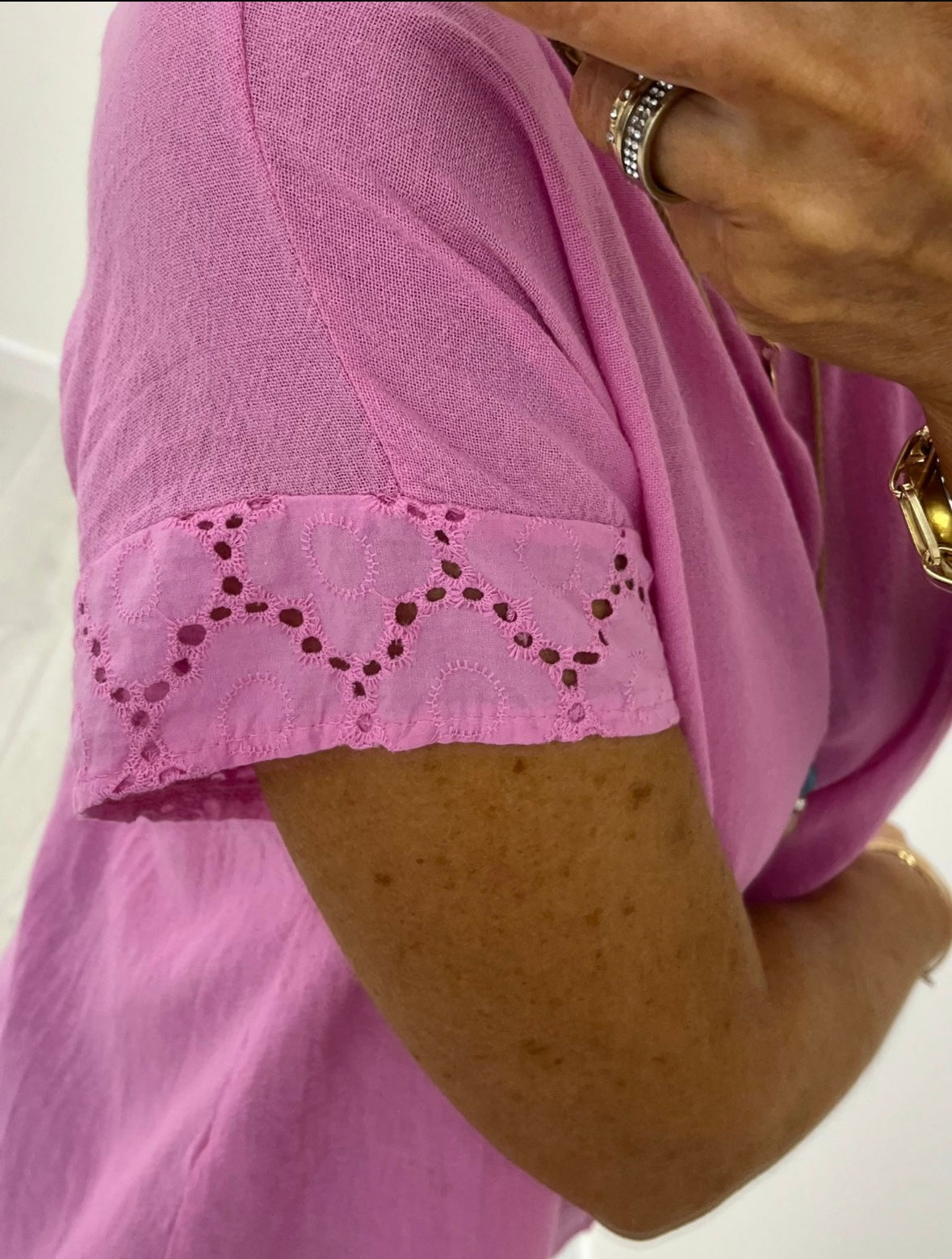 Calista Pink Cotton Blouse