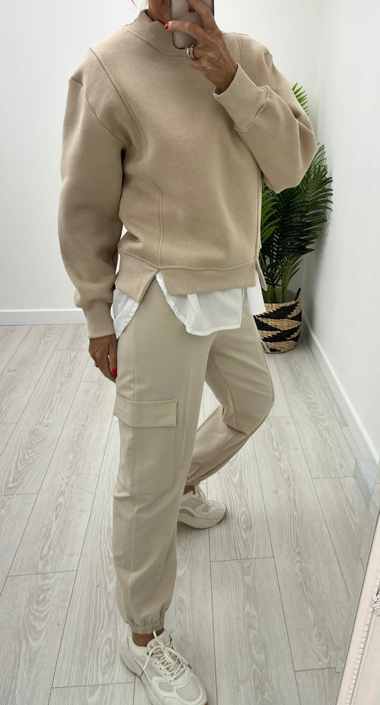 Nina Camel Cargo Pants