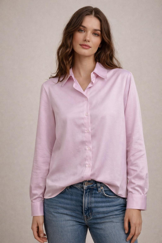 Flo Silk Pink Blouse