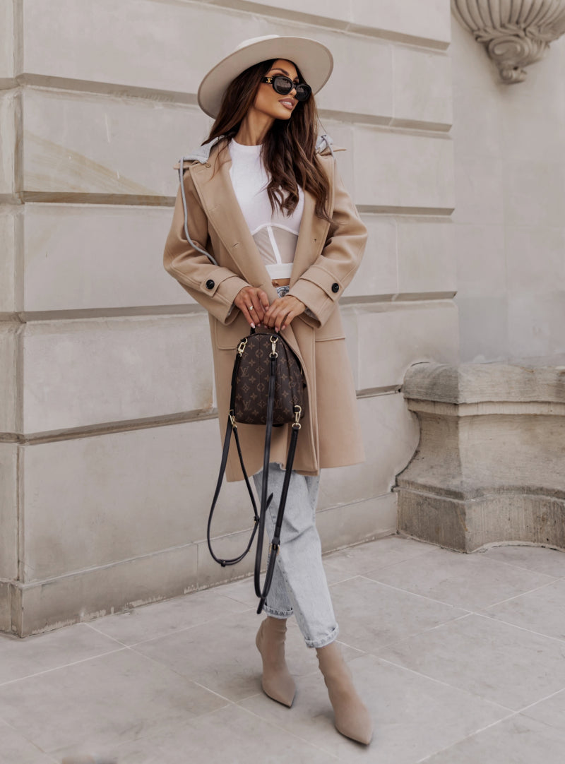 Davinda Camel Trench Coat