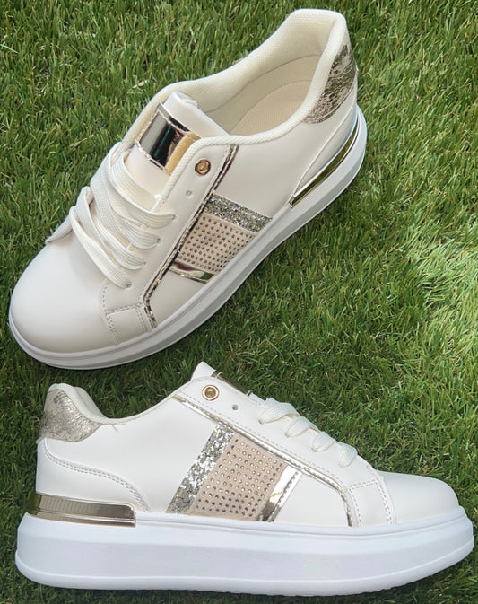 Gina Gold Detail Trainers